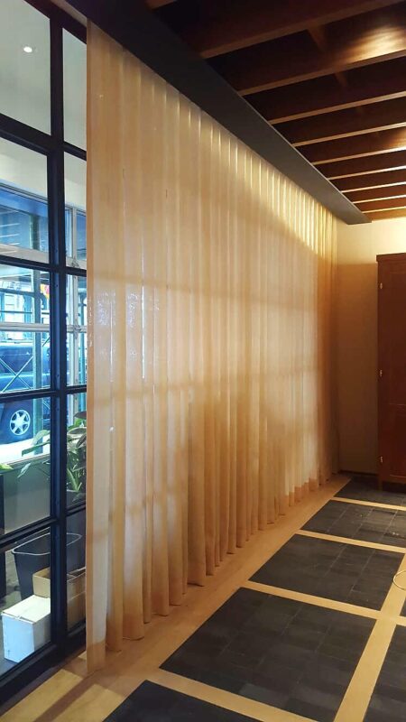 Linen drapes for lobby