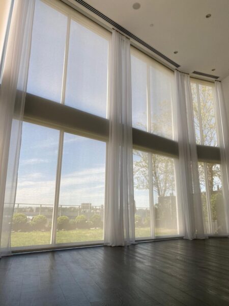 Solar shades with side panels